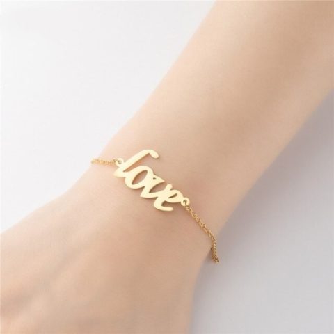 Love Bracelet, Simple Love Word Bracelet