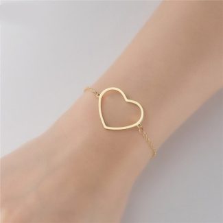 Heart Bracelet, Big Hollow Heart Bracelets, Love Bracelet