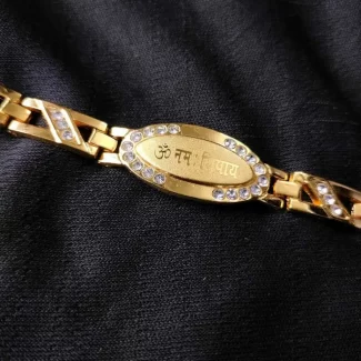 Om Namah Shivay Diamond Bracelet