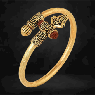 Rudraksha Shiv OM Trishul Damroo Designer Kada