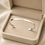 Silver Plated Personalized Engraved Name Kada in premium gift box – personalized jewellery