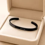 Black Personalized Engraved Name Kada in premium gift box – personalized jewellery