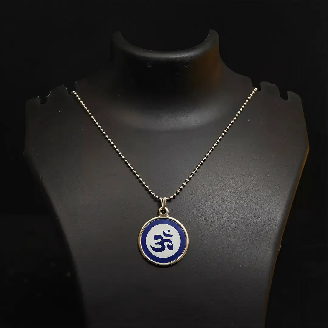 Blue Om Pendant premium hero view