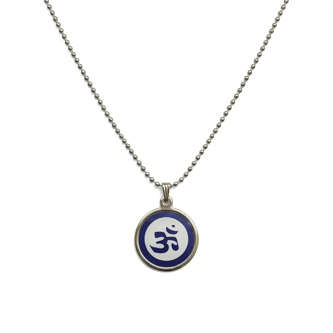 Blue Om Pendant clean studio view
