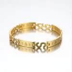 Golden Om Bracelet clean studio view