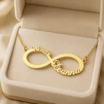 Infinity Couple Name Bracelet in premium gift box – personalized jewellery