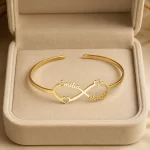 Infinity Couple Name Kada in premium gift box – personalized jewellery