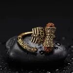 Mahakal Rudraksha Rose Gold Plated Ring premium hero view