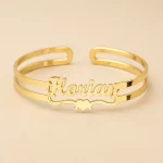 Name With Heart Kada macro close-up – personalized jewellery