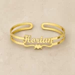Name With Heart Kada flat lay product view – personalized jewellery