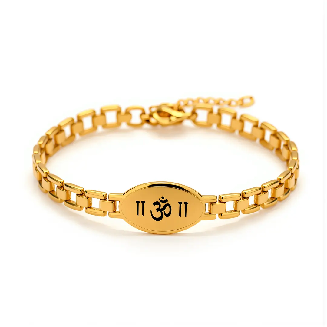 Om Bracelet For Men clean studio view