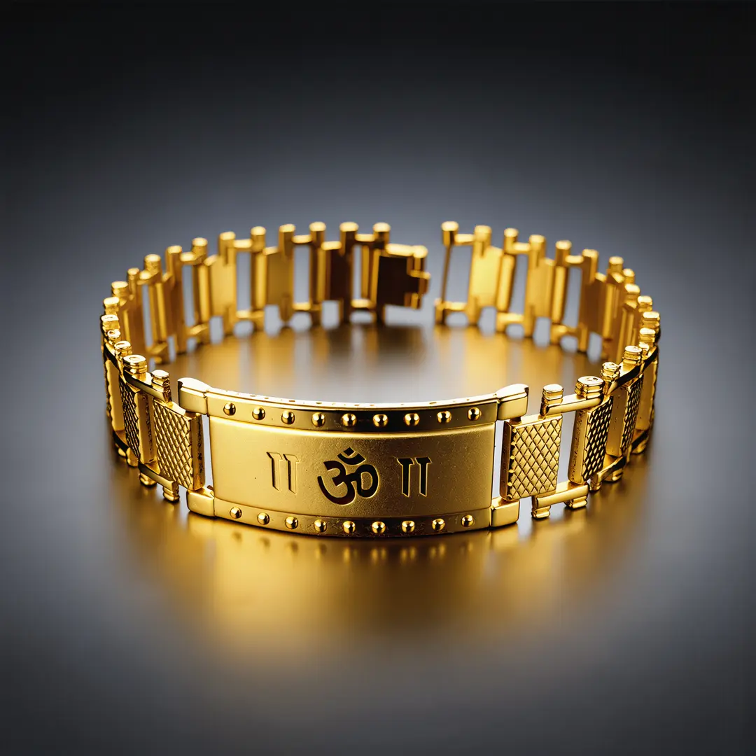 Om Bracelet Kada for Men angled product view