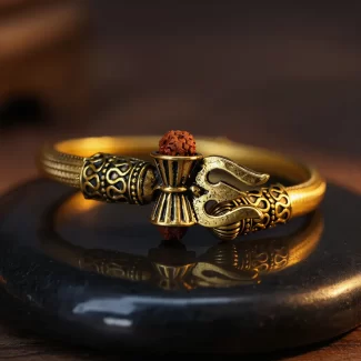Om Damru Rudraksha Bracelet premium hero view