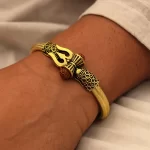 Om Damru Rudraksha Bracelet worn on a men's wrist