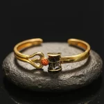 Gold Plated OM Designer Cuff Kada premium hero view