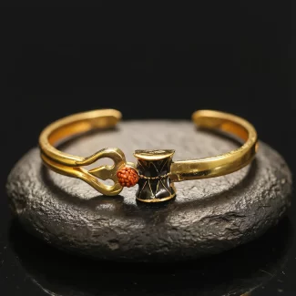 Gold Plated OM Designer Cuff Kada premium hero view