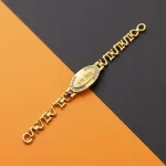 Gold Plated Om Namah Shivay Bracelet angled product view