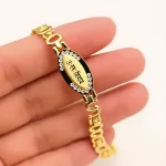 Gold Plated Om Namah Shivay Bracelet hand-held detail view