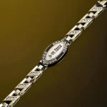 Silver Om Namah Shivay Diamond Bracelet angled product view