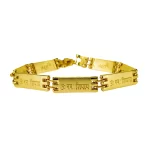 Om Namah Shivay Gold Plated Bracelet clean studio full-product view