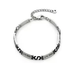 Om Namah Shivay Silver Bracelet clean studio view