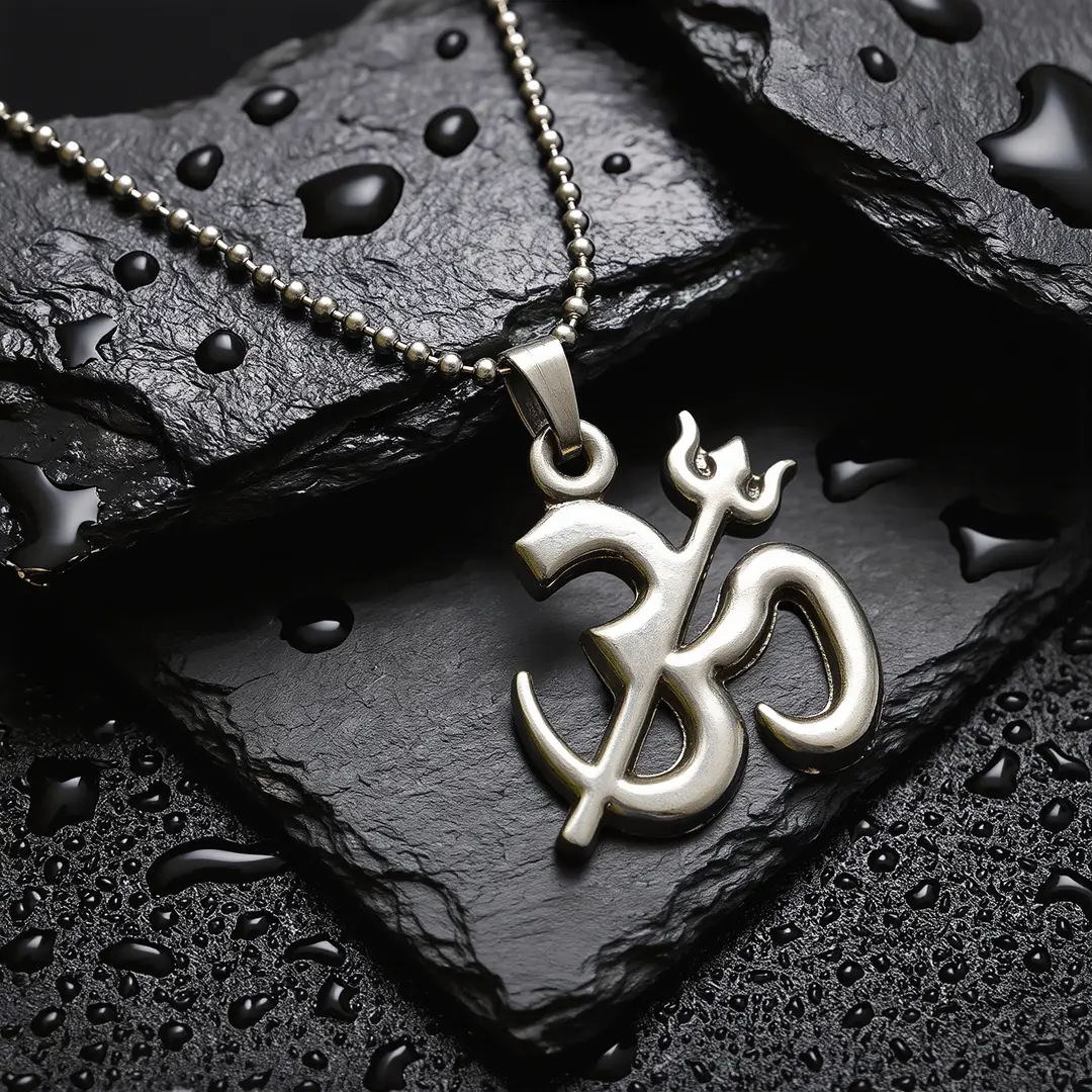 Om Trishul Pendant premium hero view