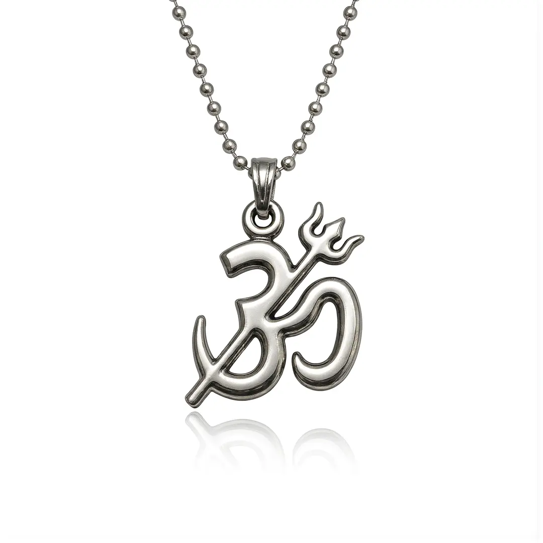 Om Trishul Pendant clean studio view