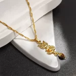 Om Trishul Pendant Locket with Gold Plated Chain angled product view