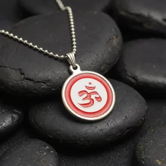 Red Om Pendant premium hero view