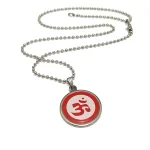 Red Om Pendant clean studio view