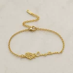 Rose Signature Name Bracelet flat lay product view – personalized jewellery