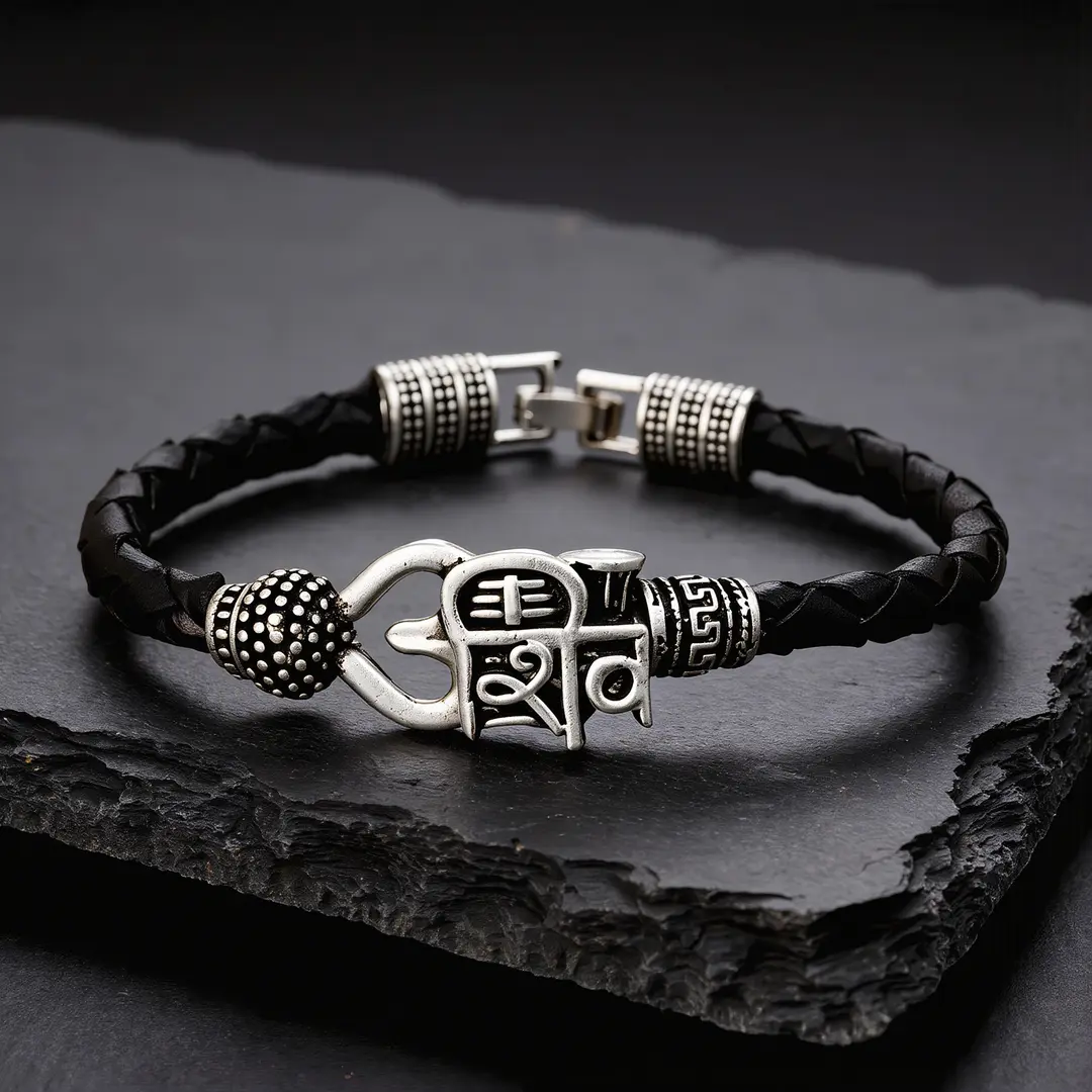 Shiv Rudraksha Trishul Kada premium hero view