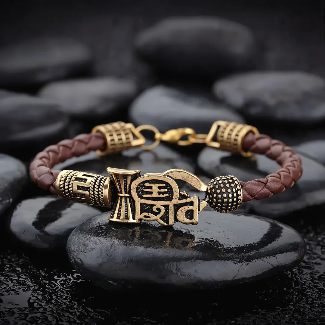 Shiva Damru Bracelet For Men premium hero view