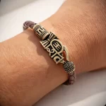 Shiva Damru Bracelet For Men worn on a men's wrist