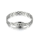 Silver Om Charming Diamond Bracelet clean studio view