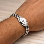 Silver Om Charming Diamond Bracelet wearable lifestyle view