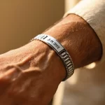 Silver-Plated Bar Om Namah Shivay Bracelet wearable lifestyle view