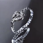 Silver Plated Om Diamond Bracelet angled product view