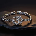 Silver Plated Om Diamond Bracelet premium hero view