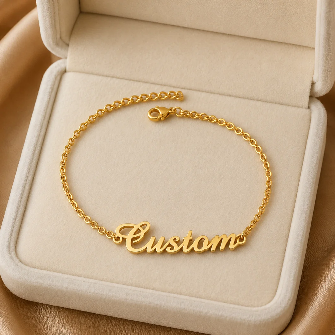 Simple Name Bracelet in premium gift box – personalized jewellery