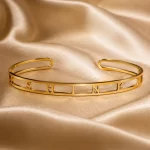 Simple Name Kada on luxury satin – personalized jewellery