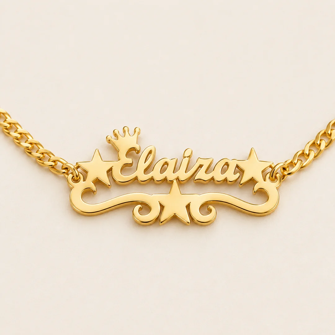 Star Name Bracelet macro close-up – personalized jewellery