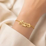 Star Name Bracelet on female wrist – personalized jewellery