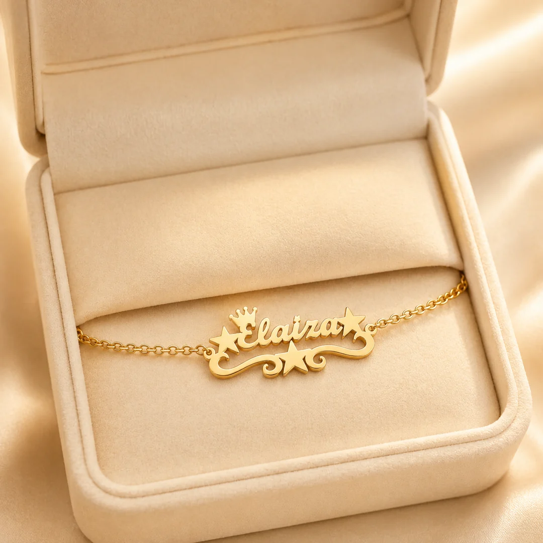 Star Name Bracelet in premium gift box – personalized jewellery
