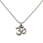 Antique Finish Om Pendant with Chain clean studio view
