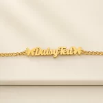 Two Butterfly Name Bracelet macro close-up – personalized jewellery